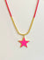 Half & Half Pink Star Necklace