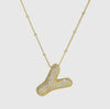 Initial Balloon Gold Bubble Necklace