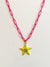 Neon Paperclip & Star Necklace