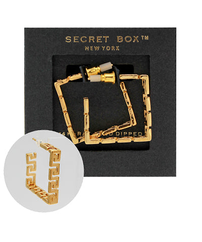 Secret Box - Greek Square Hoops