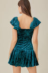 Ruffle Velvet Dress