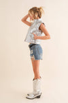 Silver Bells Cropped Puffer Vest