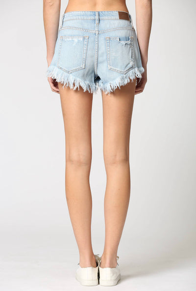 Super Frayed Denim Shorts