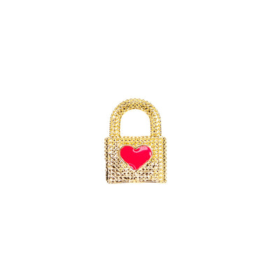 Pink Heart Lock Necklace