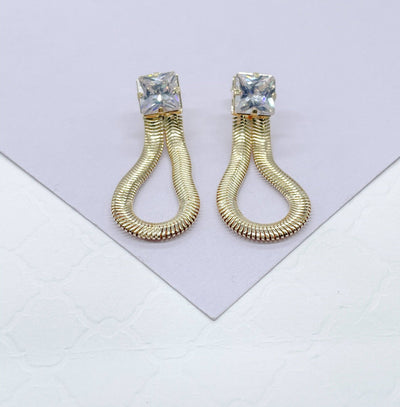 Princess Cut Square Studs