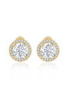 1.25 Carat CZ Halo Stud Earrings