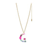 Monograms in Neon Necklace: K