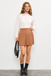 Pleated Knit Skirt