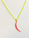 Neon Crescent Moon Necklace