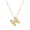 Initial Balloon Gold Bubble Necklace