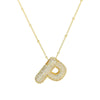 Initial Balloon Gold Bubble Necklace