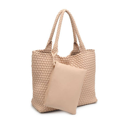 Solana Woven Leather Tote