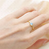 Sky Blue Triangular Ring