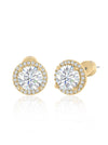 1.25 Carat CZ Halo Stud Earrings