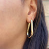 Long Drop Hoop Earrings