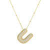 Initial Balloon Gold Bubble Necklace