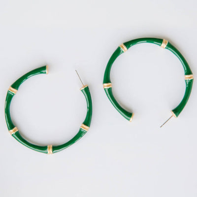 Charleston Bamboo Hoop Earrings