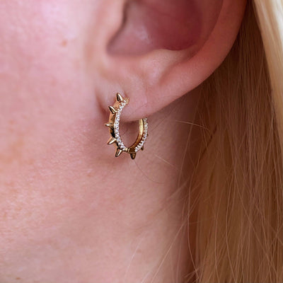 Gold Spike Earrings