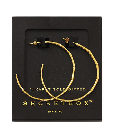 Secret Box - Bamboo Hoop Earrings