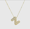 Initial Balloon Gold Bubble Necklace