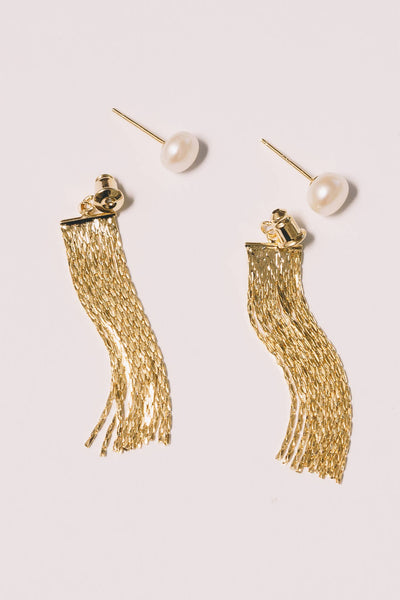 Pearl Fringe Earring Jackets