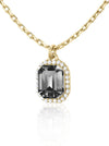 Cushion Cut Pendant with Pave Halo