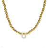 Initial Gold Bead Shell Necklace