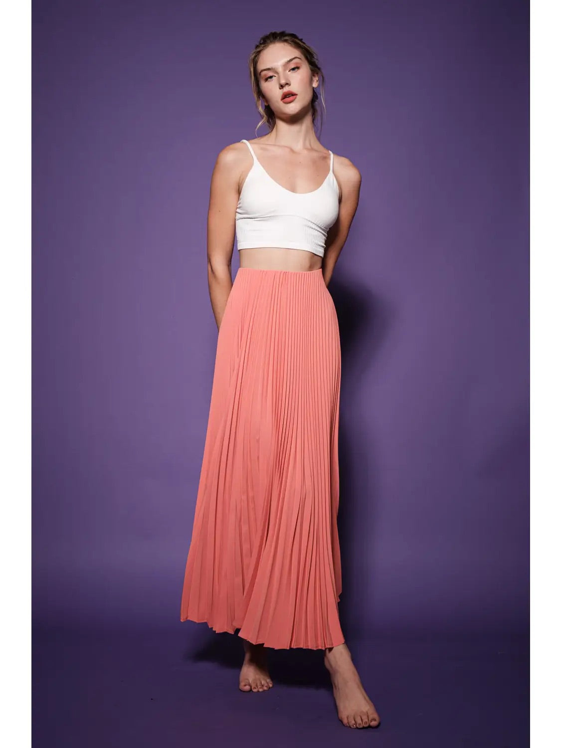 Coral sands maxi skirt